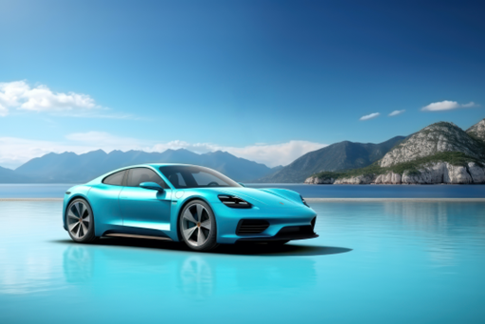 blue car blue car